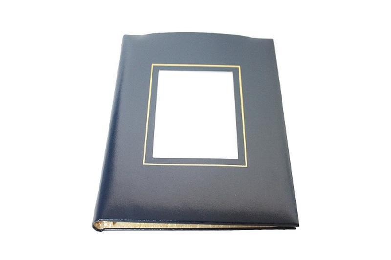 Picture Frame Condolence Book (Navy) (END OF LINE)