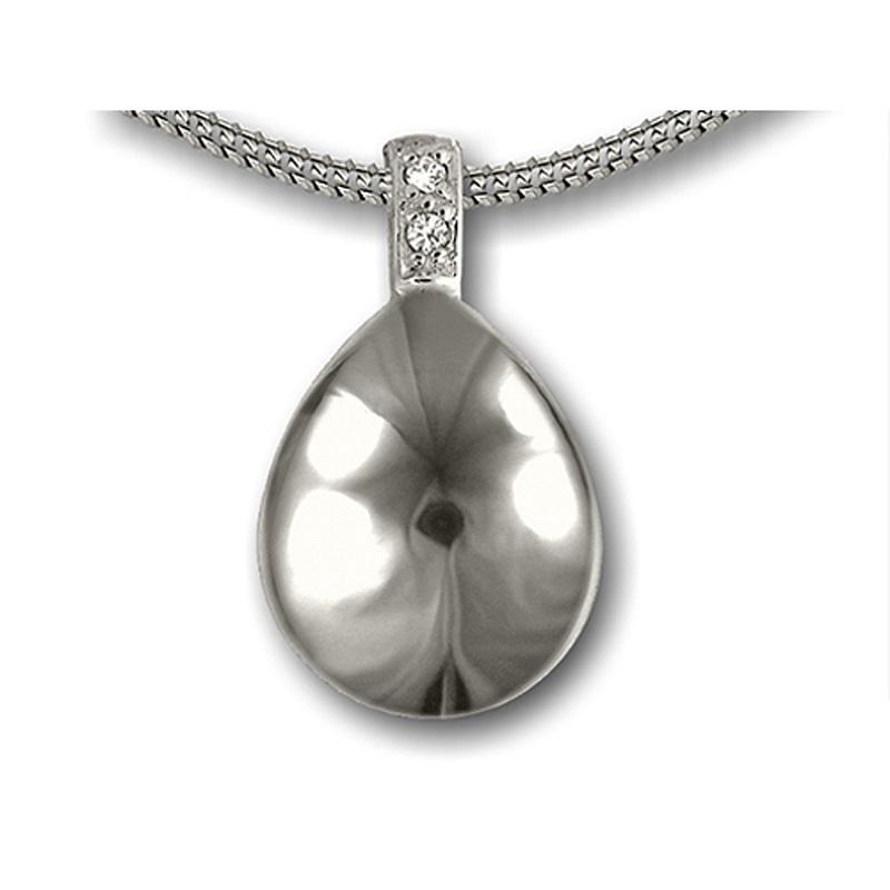 Sterling Silver Puff Teardrop Pendant (END OF LINE)