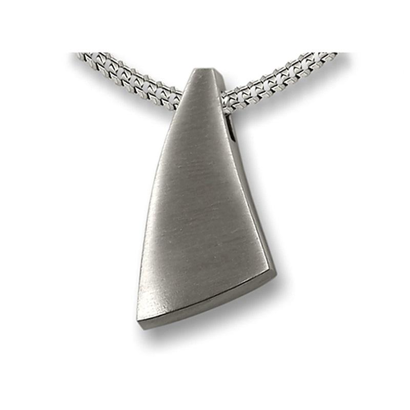 Sterling Silver Curved Scalene Triangle Pendant (END OF LINE) 