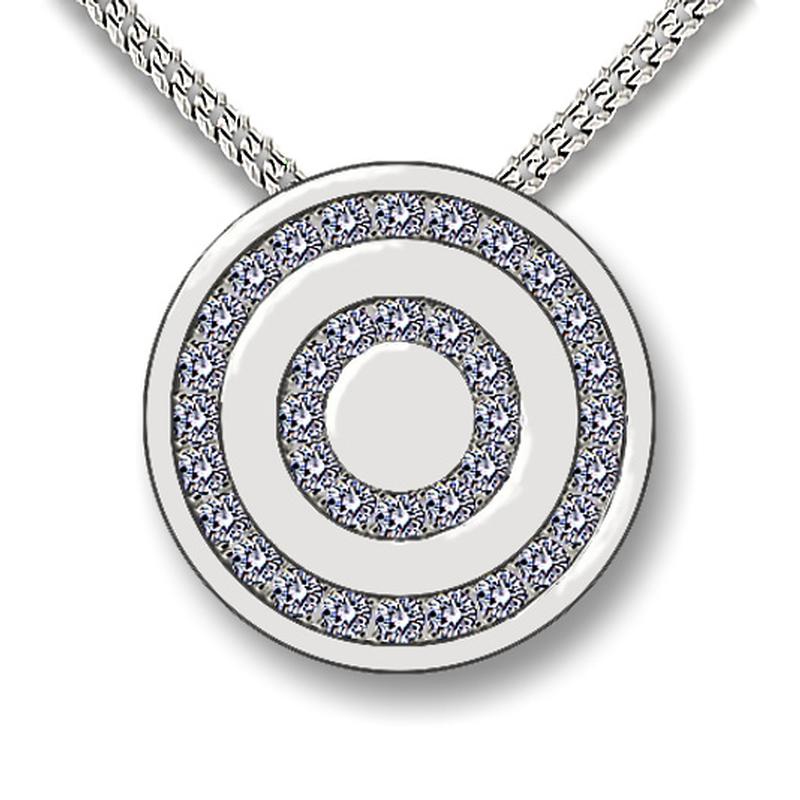 Sterling Silver Spiral Crystal Pendant (END OF LINE)