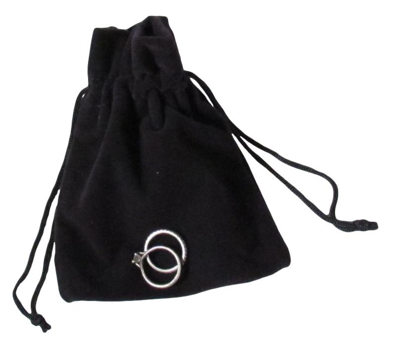 Suedette Jewellery Pouch (Navy) - Medium