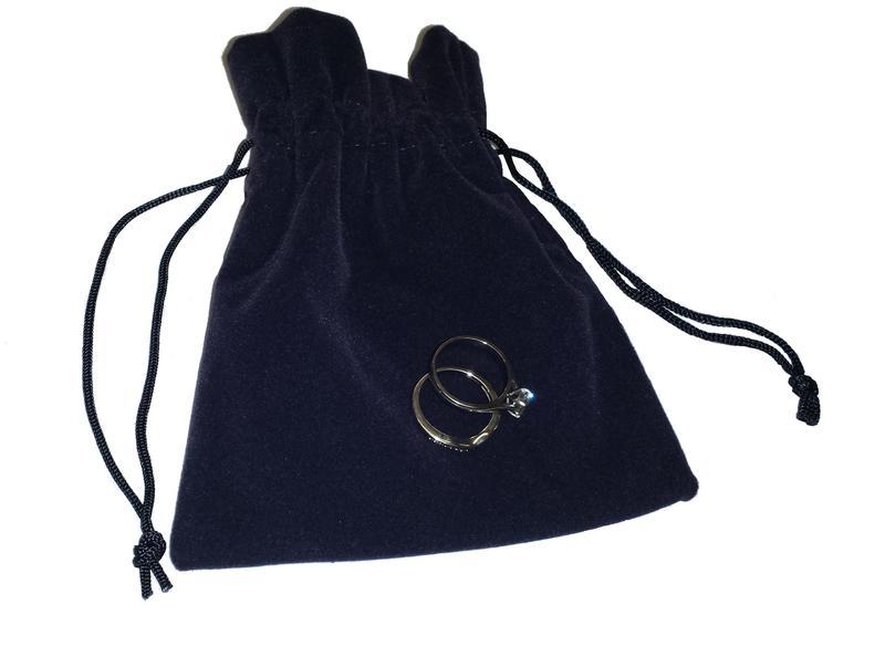 Suedette Jewellery Pouch (Navy) - Large (END OF LINE)