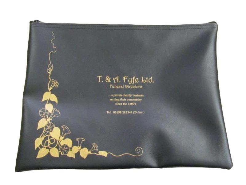 Personalised Leatherette Zipper Bag (Large)