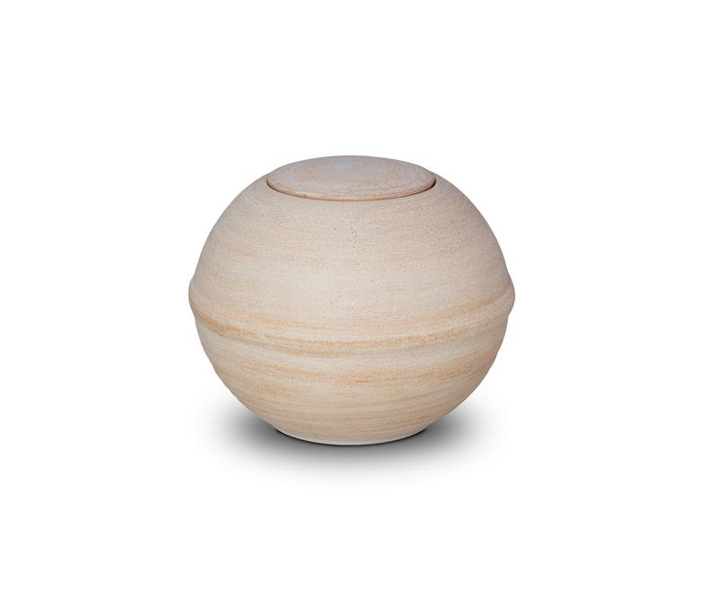 Biodegradable Round Urn (Light Wood) - Adult