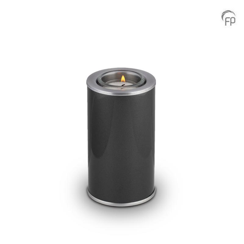 Brass Candle Holder (Black with Silver Trim) - Keepsake