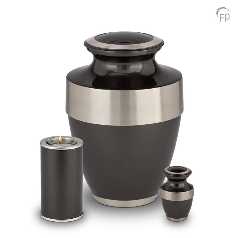 Brass Candle Holder (Black with Silver Trim) - Keepsake