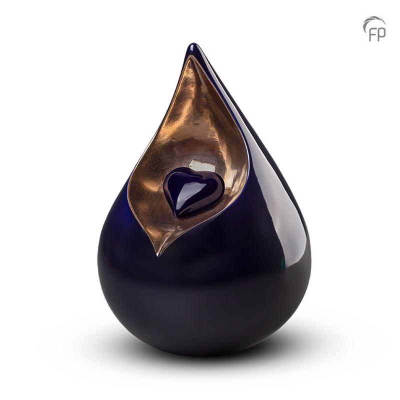 Ceramic Celest Urn with Heart (Cobalt Blue) -  Adult