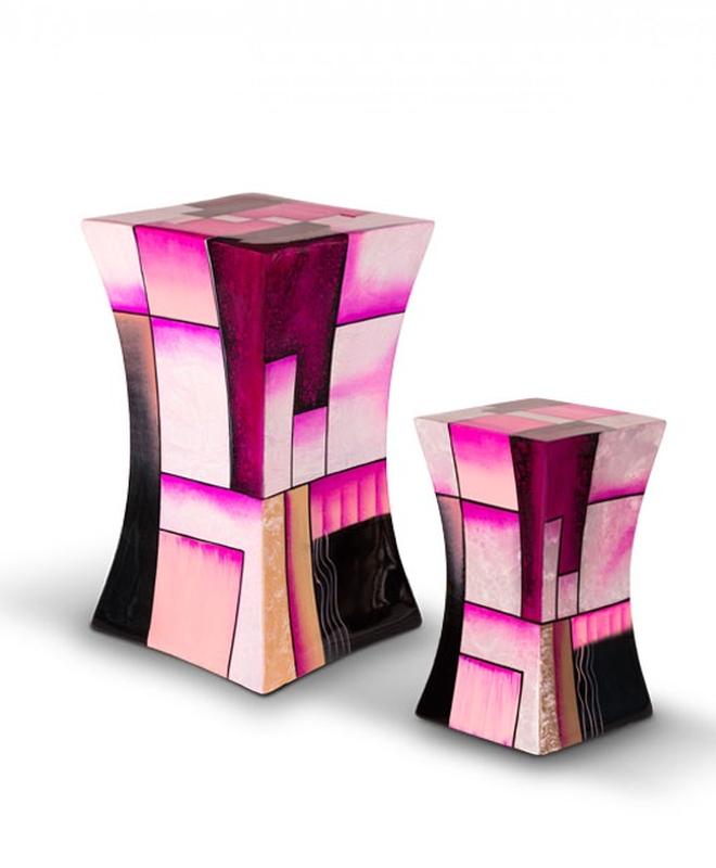 Fibreglass Lantern Design Urn (Pink) - Small (END OF LINE)