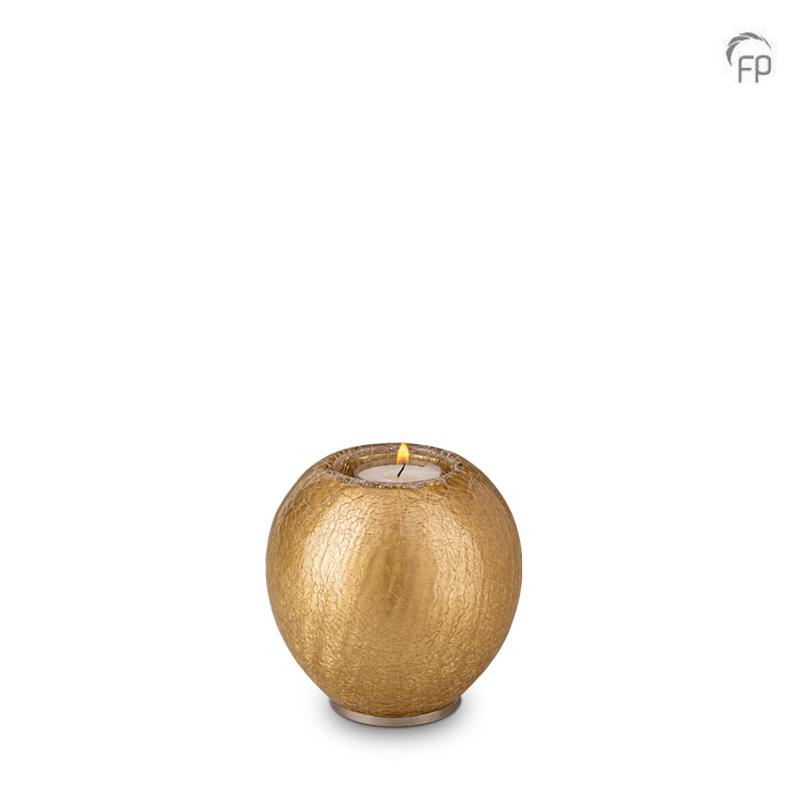 Crystal Round Candle Holder (Gold) - Keepsake 