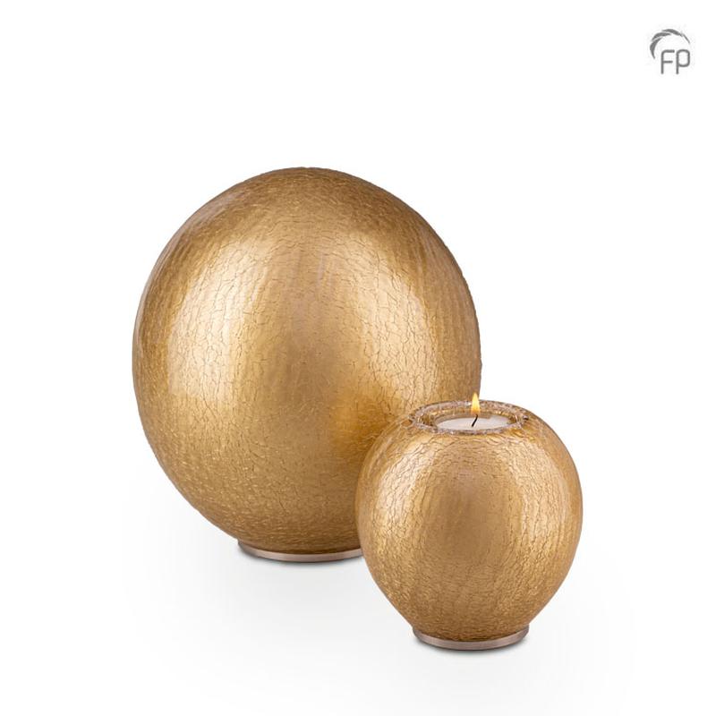 Crystal Round Candle Holder (Gold) - Keepsake 