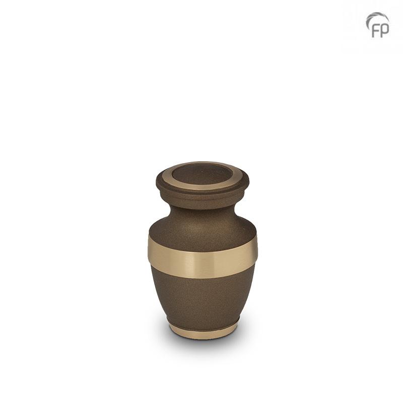 Brass Gold Band Urn (Smoky Brown) - Keepsake
