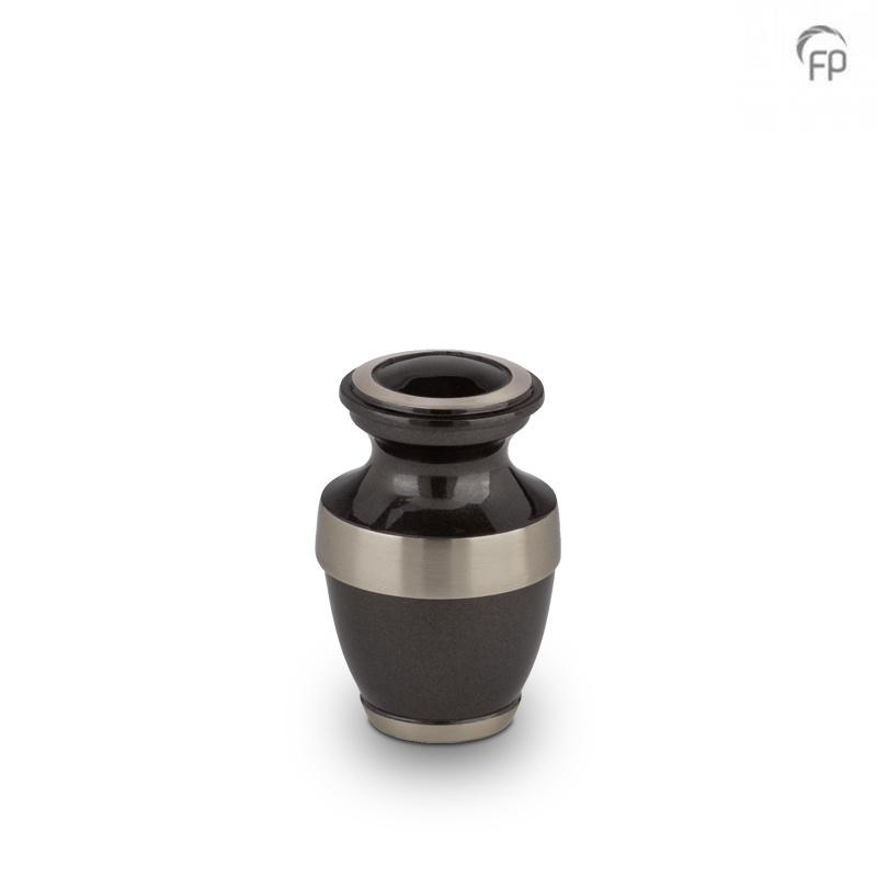 Brass Silver Band Urn (Anthracite) - Keepsake