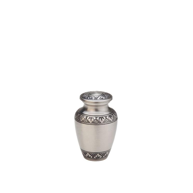 Brass Engraved Band Urn (Steel) - Keepsake