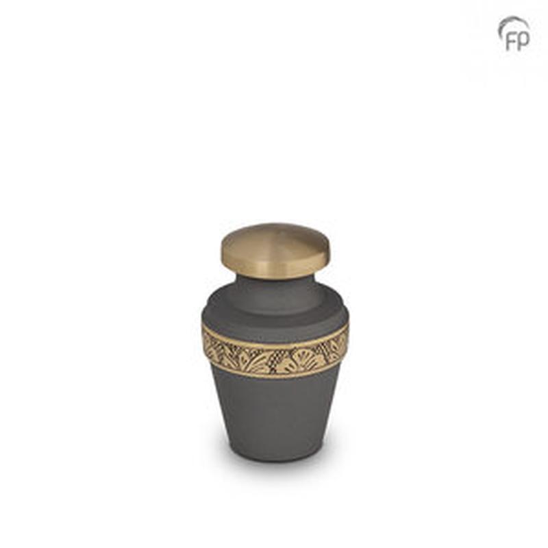 Brass Engraved Band Urn (Pewter) - Keepsake