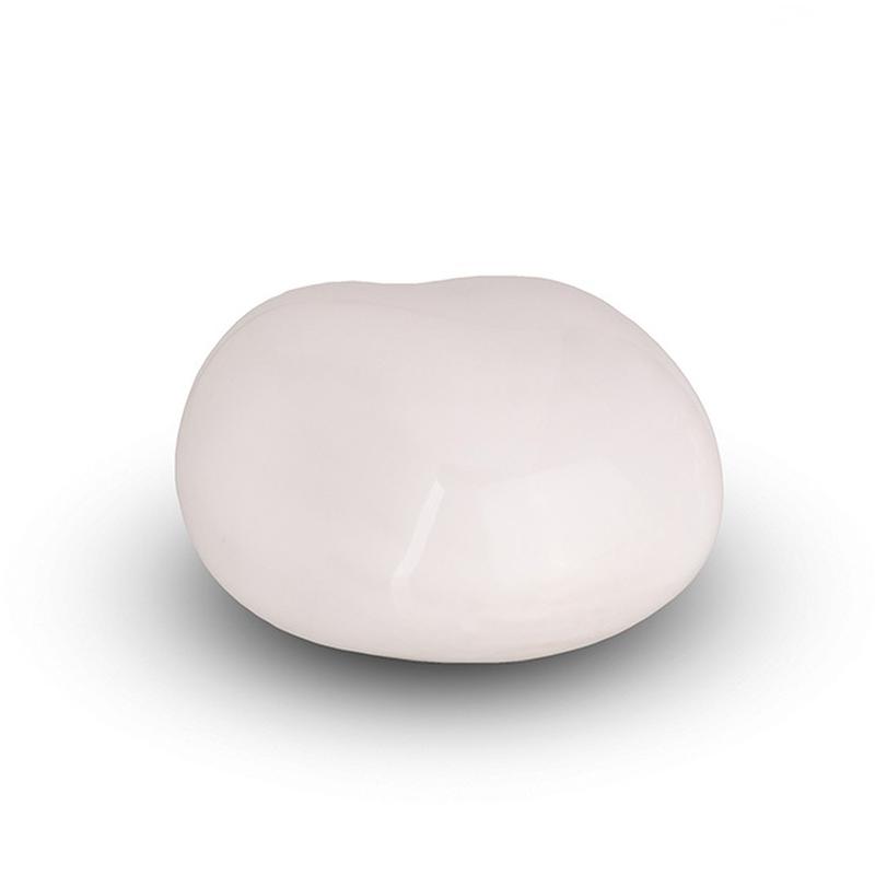Ceramic Cuddle Stone (White, High Shine) - Keepsake