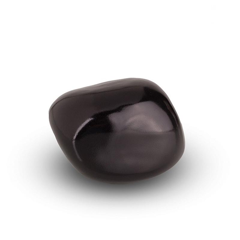 Ceramic Cuddle Stone (Black, High Shine) - Keepsake