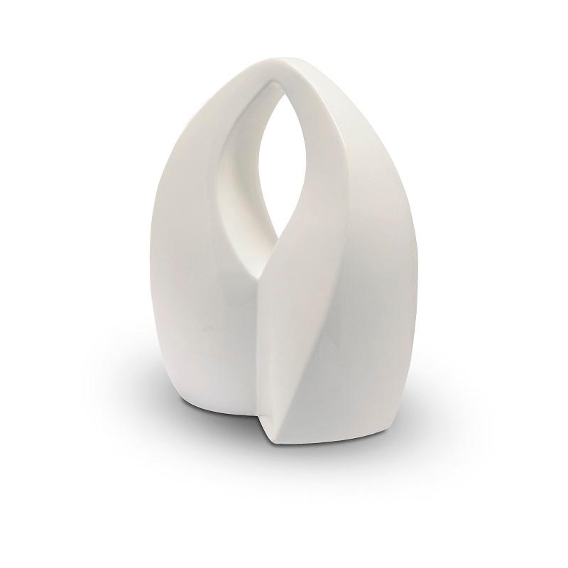 Ceramic Sculptural Urn (White) - Adult (END OF LINE)