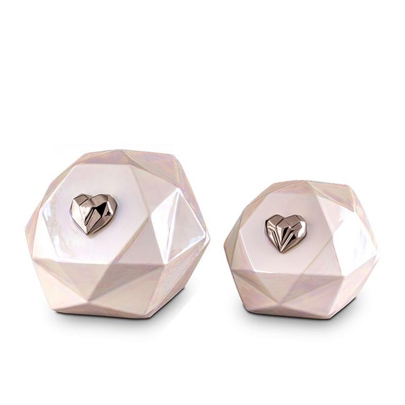 Ceramic Multi-Faceted Urn (Pearl) - Medium (END OF LINE)