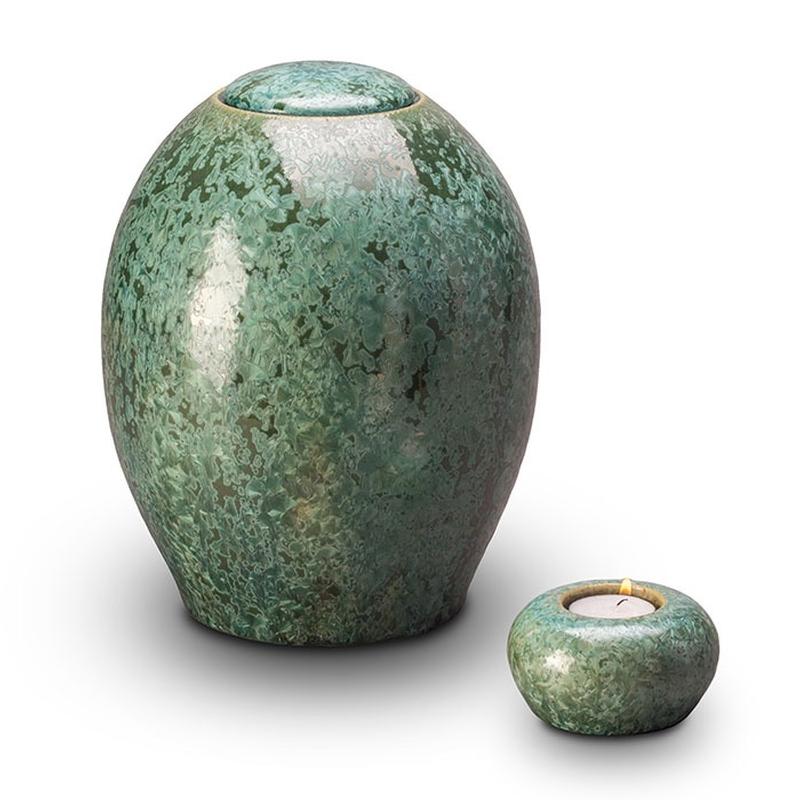 Ceramic Candle Holder (Green) - Keepsake