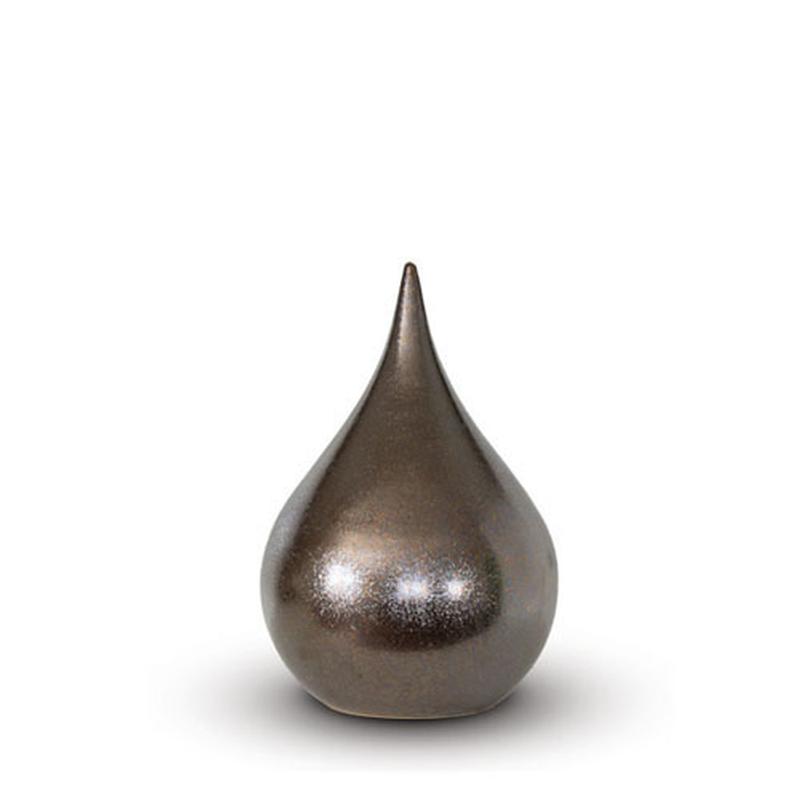 Ceramic Teardrop Urn (Bronze) - Small