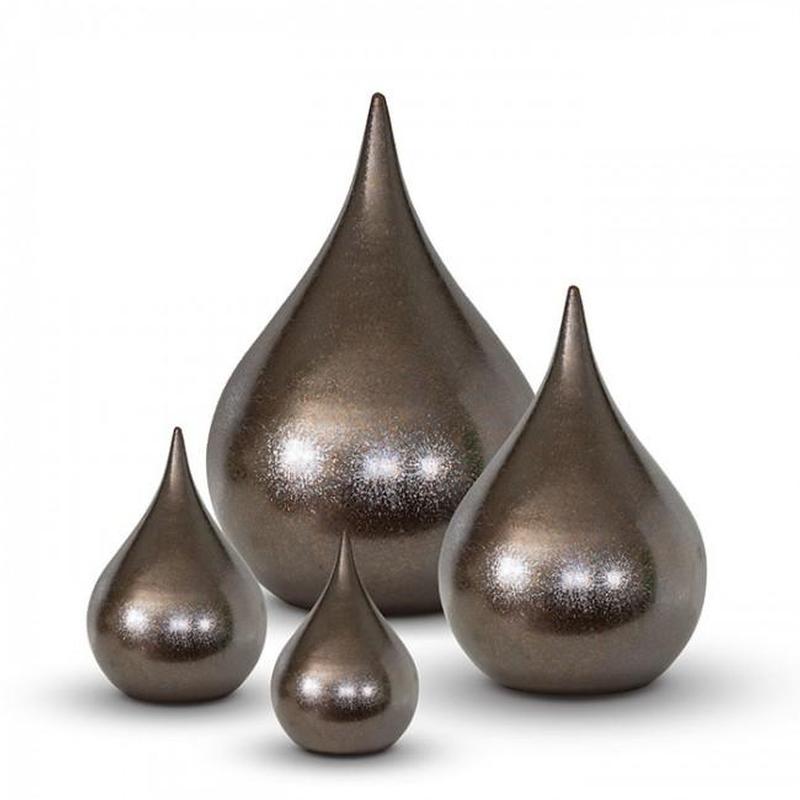 Ceramic Teardrop Urn (Bronze) - Small