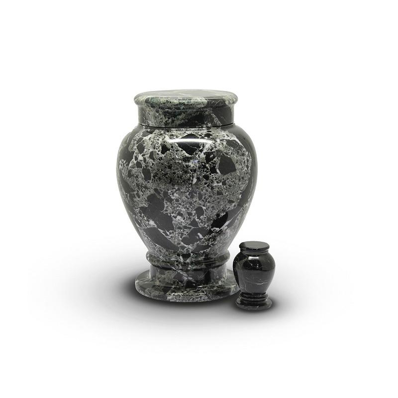 Marble Urn (Black with White) - Keepsake