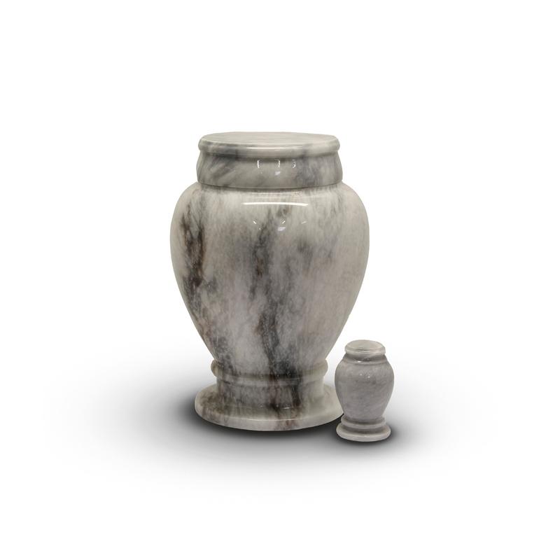 Marble Urn (Mottled Grey)- Keepsake