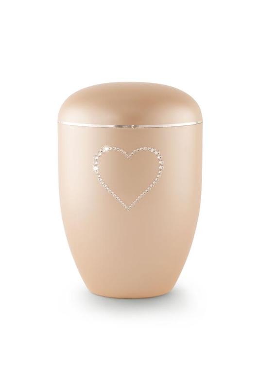 Arboform Crystal Heart Urn (Apricot) - XL Adult