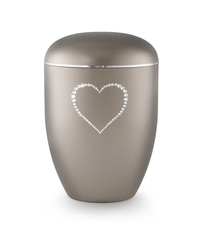 Arboform Crystal Heart Urn (Mink) - XL Adult