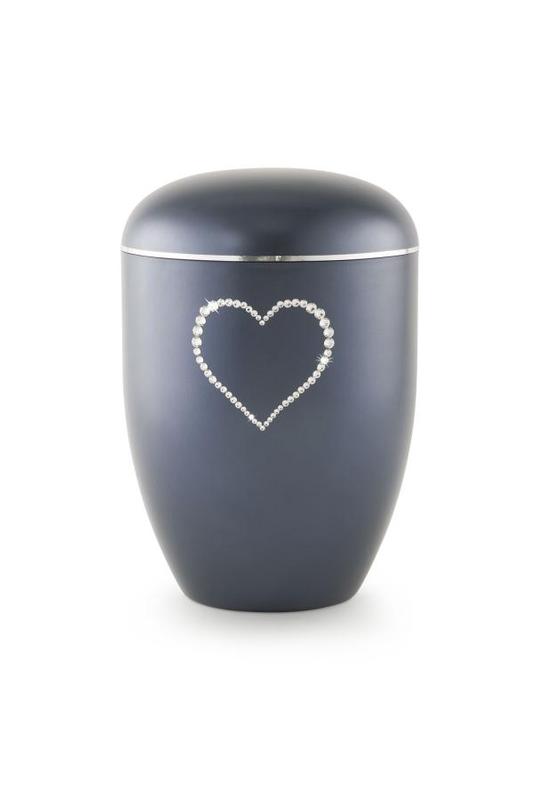 Arboform Crystal Heart Urn (Midnight Blue) - XL Adult