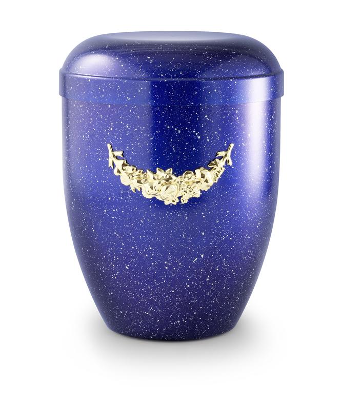 Arboform Urn (Blue with Gold Motif) - XL Adult (END OF LINE)