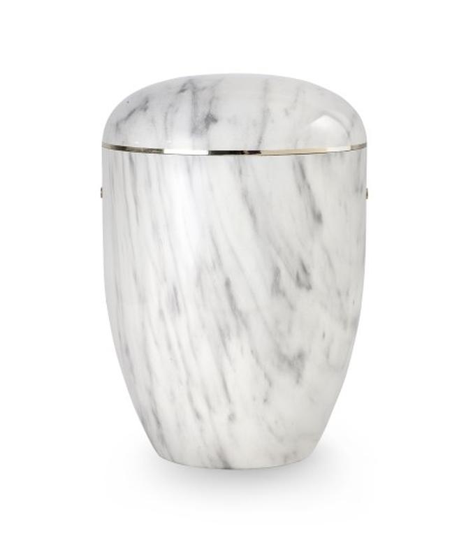 Arboform Marble Effect Urn (White) - XL Adult