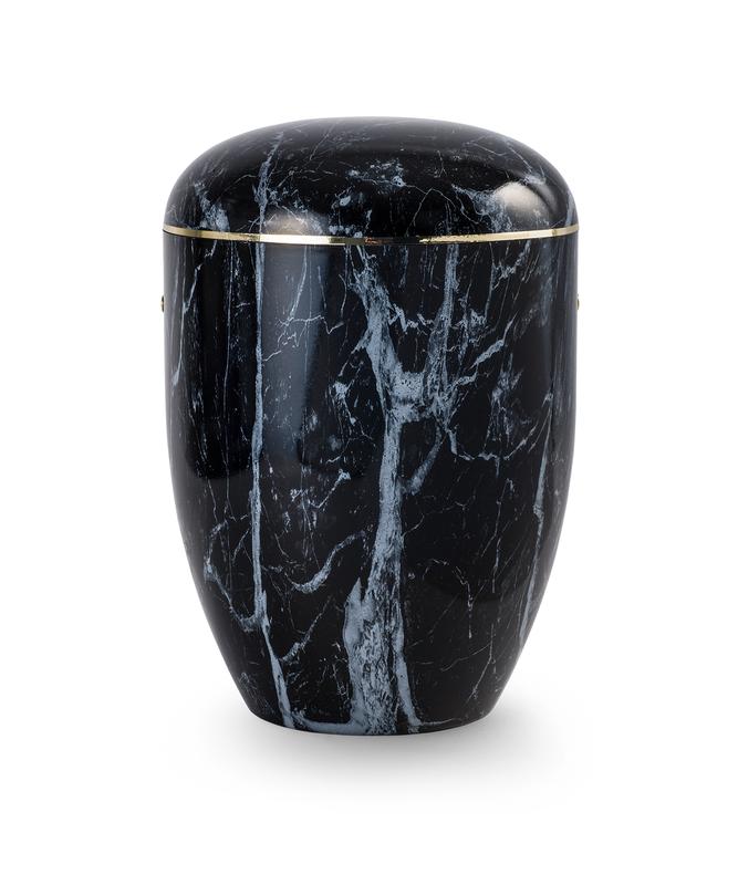 Arboform Marble Effect Urn (Black) - XL Adult