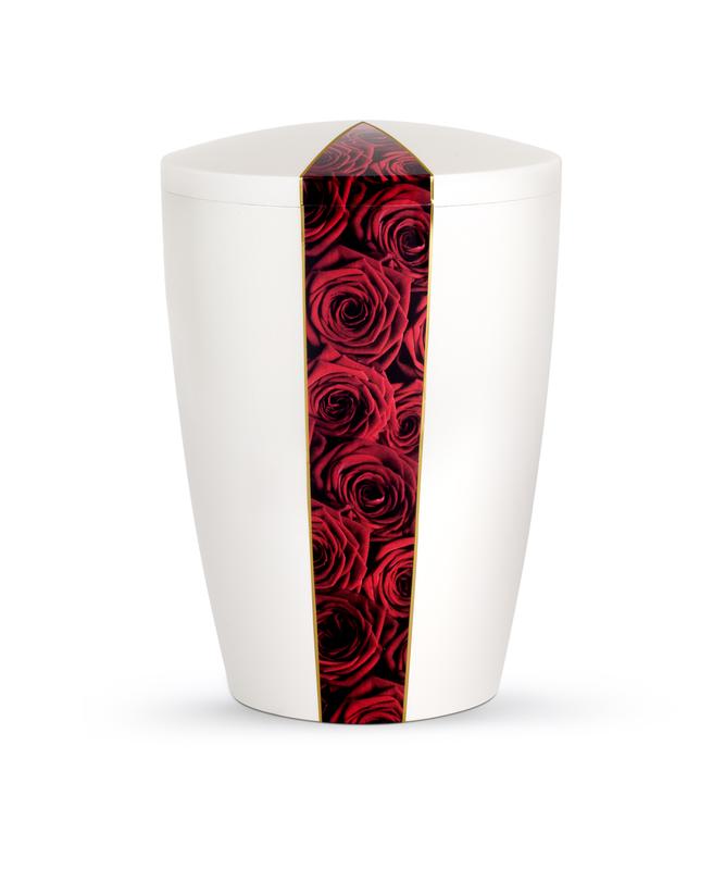 Arboform Natura Red Rose Urn (Pearl) - XL Adult