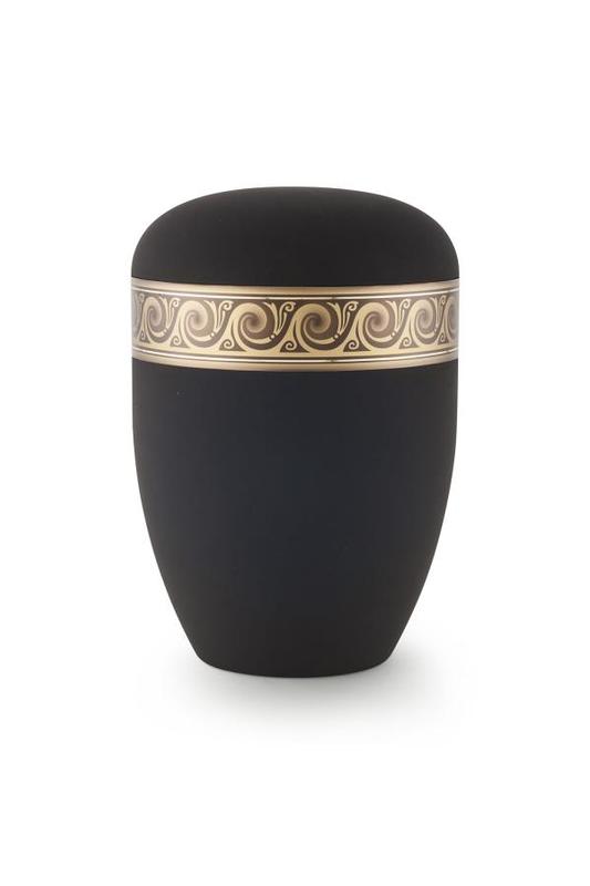 Arboform Antiqua Bronze Border Urn (Black) - XL Adult (END OF LINE)