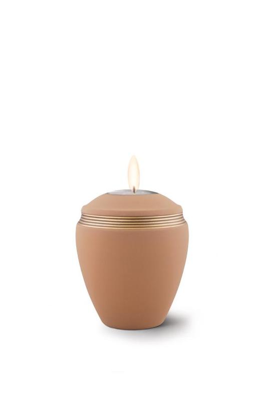 Ceramic Colour Line Candle Holder (Sand) - Keepsake
