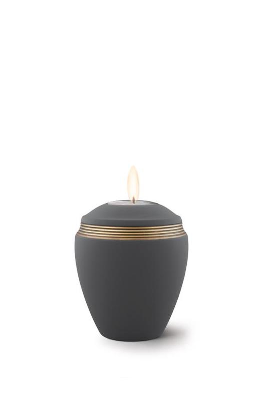 Ceramic Colour Line Candle Holder (Graphite) - Keepsake