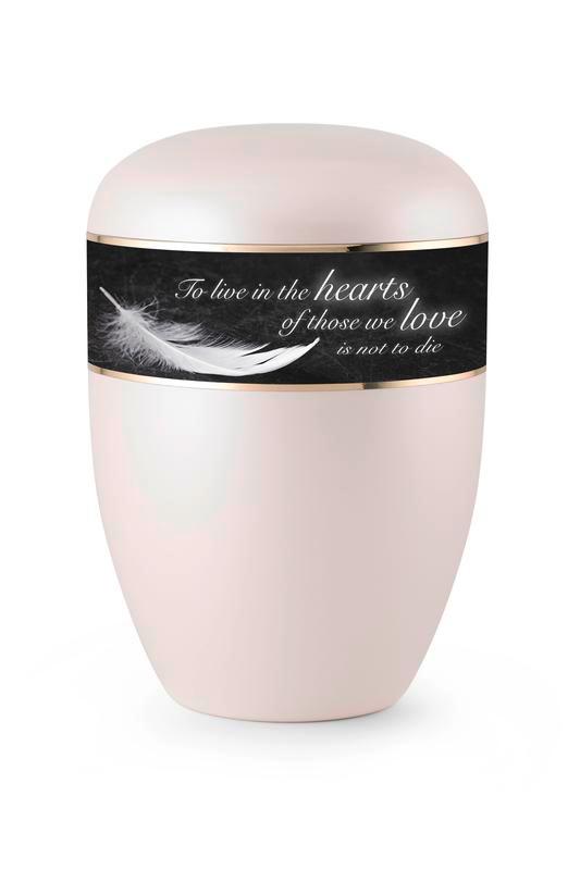 Arboform Feather Border Urn (White) - Adult