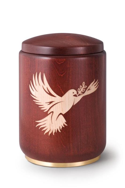 Wooden Dove Urn (Stained Mahogany) - XL Adult