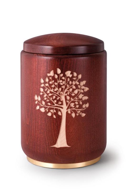 Wooden Tree Urn (Stained Mahogany) - XL Adult