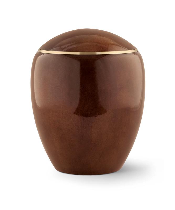 Wooden Round Top Urn (Teak) - XL Adult