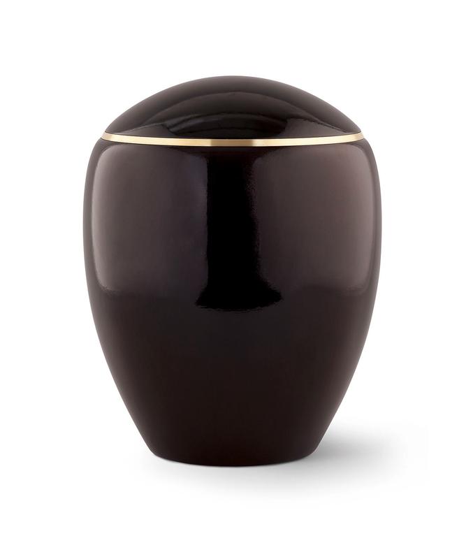 Wooden Round Top Urn (Ebony) - XL Adult