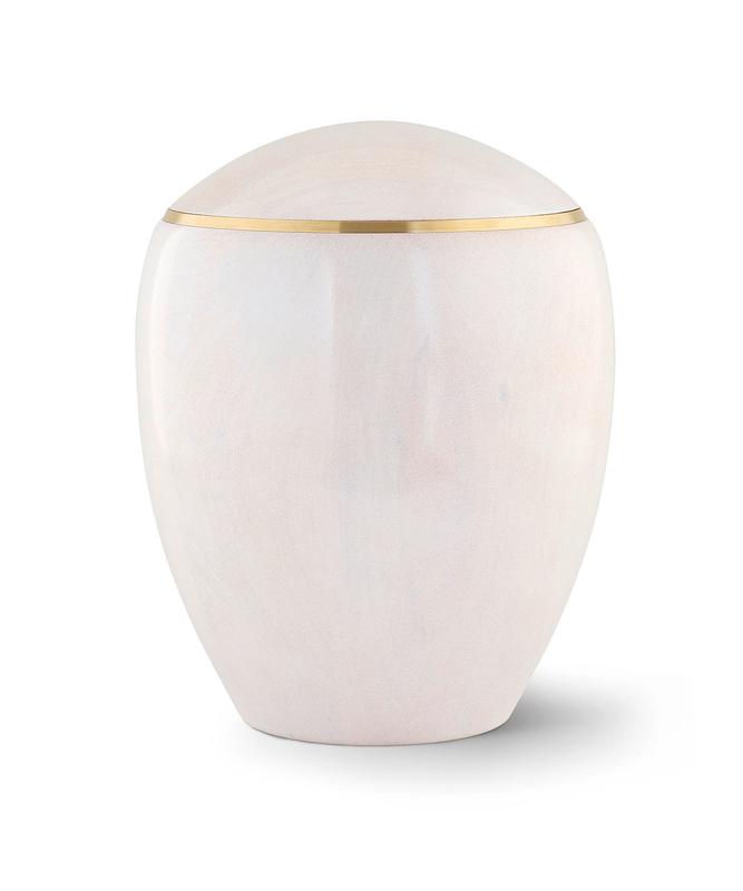 Wooden Round Top Urn (White Birch) - XL Adult