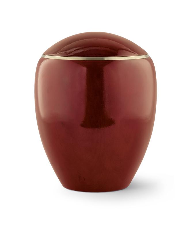 Wooden Round Top Urn (Mahogany) - XL Adult