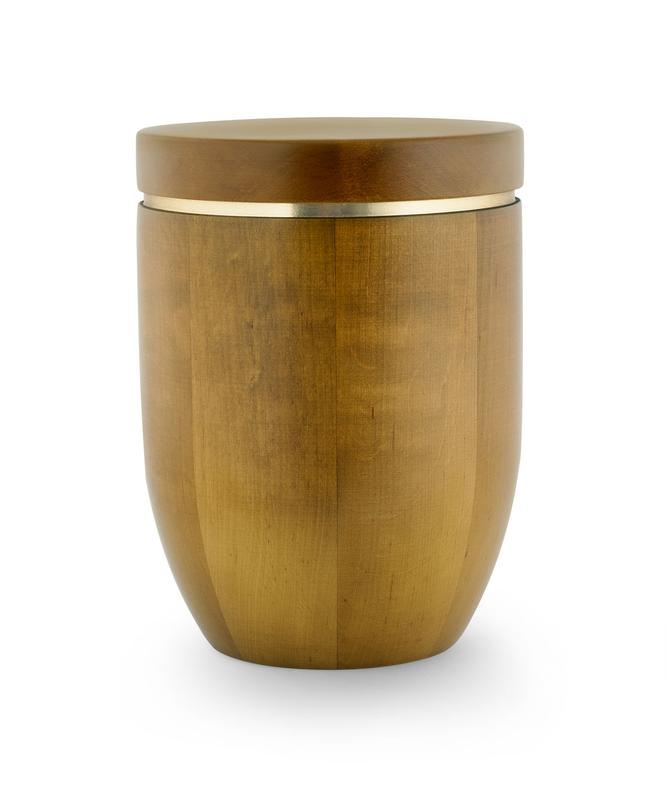 Wooden Flat Top Urn (Teak) - XL Adult