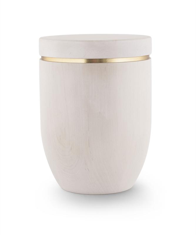 Wooden Flat Top Urn (White Birch) - XL Adult