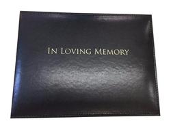 Black 'In Loving Memory' Condolence Book Looseleaf Binder