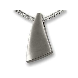 Sterling Silver Curved Scalene Triangle Pendant (END OF LINE) 