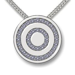 Sterling Silver Spiral Crystal Pendant (END OF LINE)