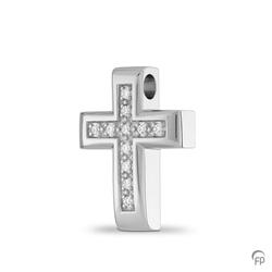 Sterling Silver Crystal Cross Slide Pendant (END OF LINE)